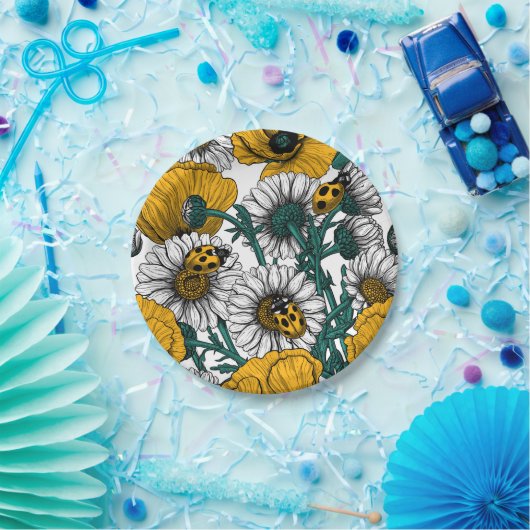 Die Wiese in Gelb Pappteller (Party)