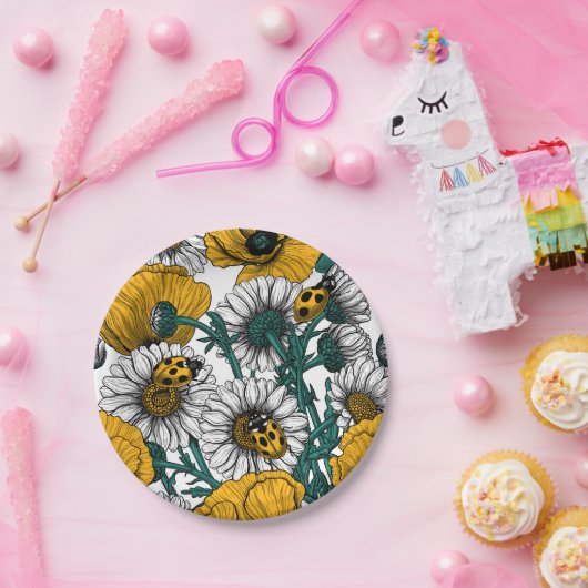 Die Wiese in Gelb Pappteller (Party)