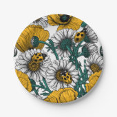 Die Wiese in Gelb Pappteller (Vorderseite)