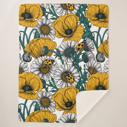 Die Wiese in Gelb Sherpadecke (Vorderseite)