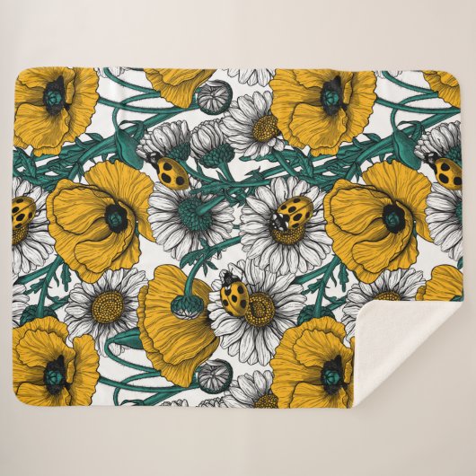 Die Wiese in Gelb Sherpadecke (Vorderseite (Horizontal))