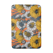 Die Wiese in Gelb und Blau Badematte (Vorderseite Vertikal)