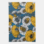 Die Wiese in Gelb und Blau Geschirrtuch (Vertikal)