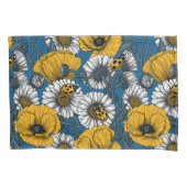 Die Wiese in Gelb und Blau Kissenbezug (Vorderseite)