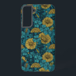 Die Wiese in Gelb und Blau Samsung Galaxy Hülle<br><div class="desc">Handgezeichnet nahtloses Muster mit Lüstern und Kleen</div>