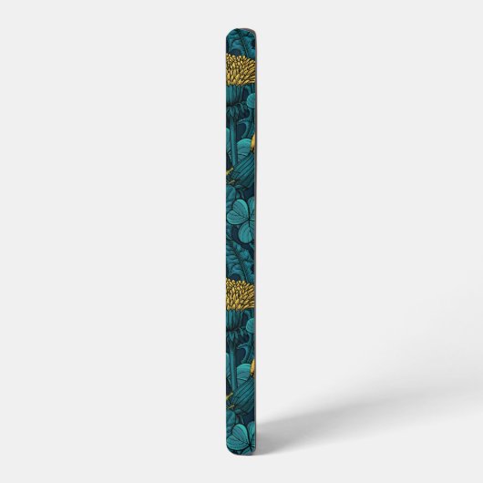 Die Wiese in Gelb und Blau Samsung Galaxy Hülle (Linke Seite)