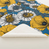 Die Wiese in Gelb und Blau Sherpadecke (3/4)