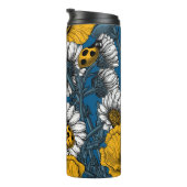 Die Wiese in Gelb und Blau Thermosbecher (Nach rechts gedreht)