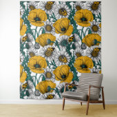 Die Wiese in Gelb Wandteppich (Beispiel)