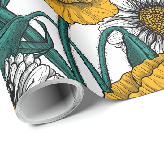 Die Wiese in gelbem Packpapier (Rolleneckpunkt)