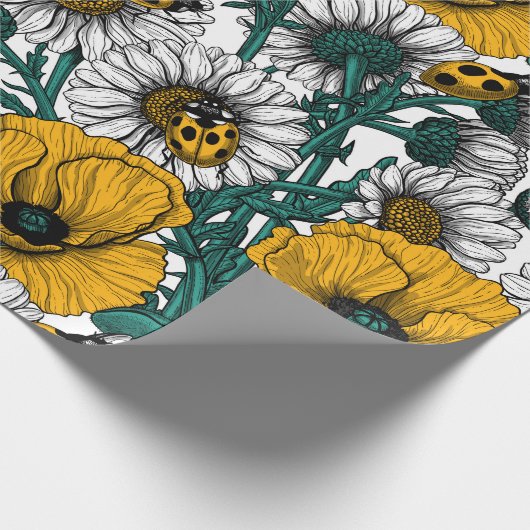 Die Wiese in gelbem Packpapier (Ecke)