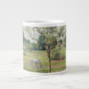 Die Wiese mit grauem Pferd, Eragny, Ölmalerei Jumbo-Tasse