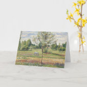Die Wiese mit grauem Pferd, Eragny, Ölmalerei Karte (Gelbe Blume)