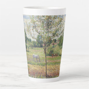 Die Wiese mit grauem Pferd, Eragny, Ölmalerei Milchtasse