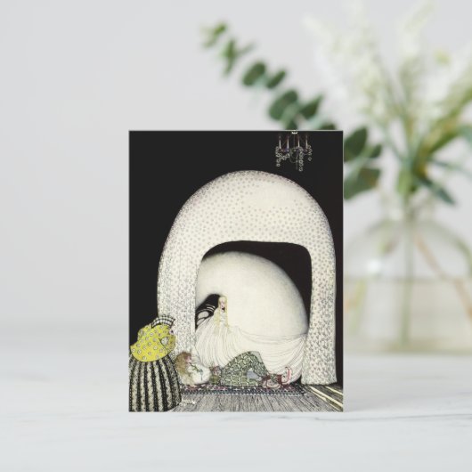 Die Wig des Herrn wurde entfernt, während er schli Postkarte (Stehend Vorderseite)