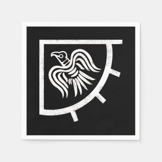 Die Wikinger-Raven-Flagge Serviette (Vorderseite)
