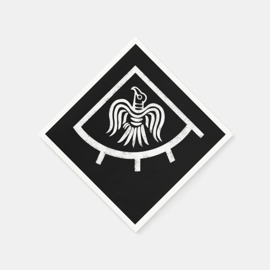 Die Wikinger-Raven-Flagge Serviette (Ecke)