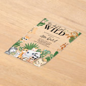 Die "Wild Safari Jungle Baby Dusche" Acryleinladungen (Ablage )