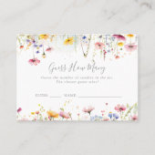 Die Wildblume auf der Wiese schätzt die Anzahl der Visitenkarte (Vorderseite)