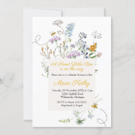 Die Wildblume der süßen Kleinen Biene ist unterweg Einladung