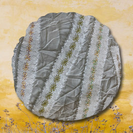 Die Wildblumen sind einfach, beige, beige, beige,  Rundes Kissen