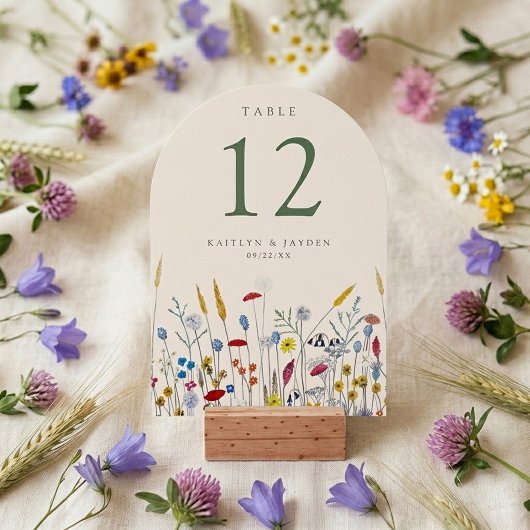 Die Wildblumenwiese-Hochzeitssuite - Tischnummer