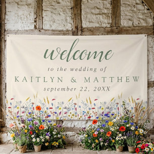 Die Wildblumenwiese-Hochzeitssuite - Willkommen Banner