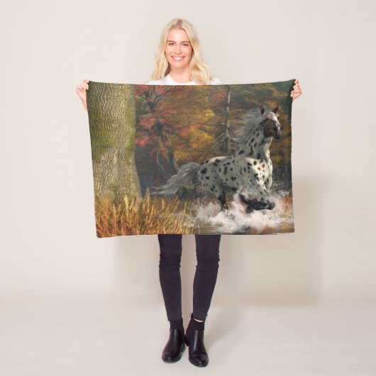 Die wilde Appaloosa-Decke Fleecedecke (Beispiel)