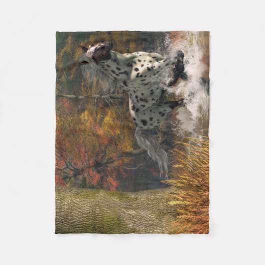 Die wilde Appaloosa-Decke Fleecedecke (Vorderseite)