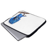 Die wilde blaue Jay-Vogel-Elektronik-Tasche Laptopschutzhülle (Vorne Knopf)