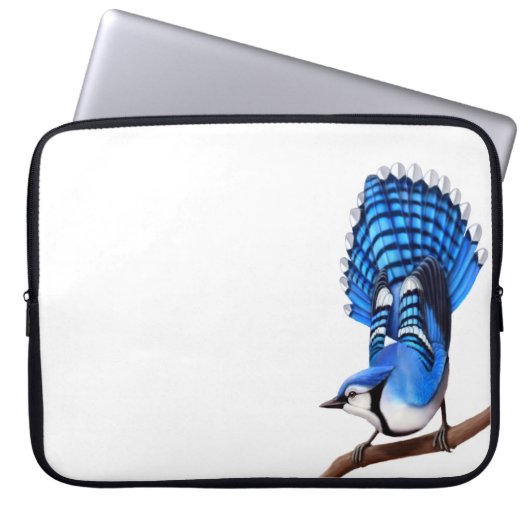 Die wilde blaue Jay-Vogel-Elektronik-Tasche Laptopschutzhülle (Vorderseite)