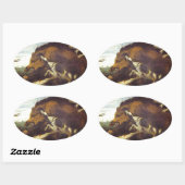 Die wilde Boarjagd von Frans Snyders Ovaler Aufkleber (Blatt)