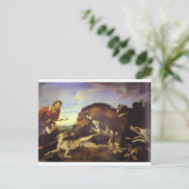 Die wilde Boarjagd von Frans Snyders Postkarte (Stehend Vorderseite)