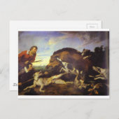Die wilde Boarjagd von Frans Snyders Postkarte (Vorne/Hinten)