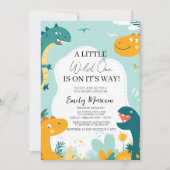 Die wilde ist unterwegs und die Babydusche Einladung (Vorderseite)