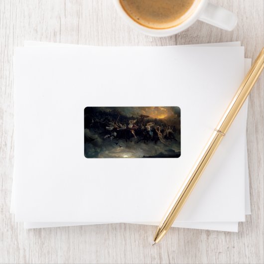 Die wilde Jagd auf Odin, 1872 von Peter Nicolai Ar Adressaufkleber (Insitu)