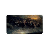 Die wilde Jagd auf Odin, 1872 von Peter Nicolai Ar Adressaufkleber (Vorne)