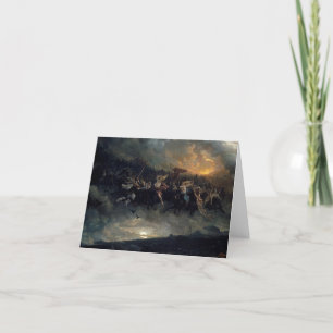 Die wilde Jagd auf Odin, 1872 von Peter Nicolai Ar Dankeskarte