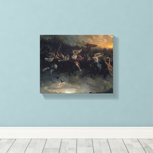 Die wilde Jagd auf Odin, 1872 von Peter Nicolai Ar Leinwanddruck (Insitu (Holzboden))