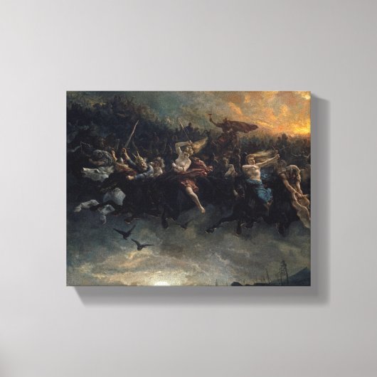 Die wilde Jagd auf Odin, 1872 von Peter Nicolai Ar Leinwanddruck (Vorderseite)