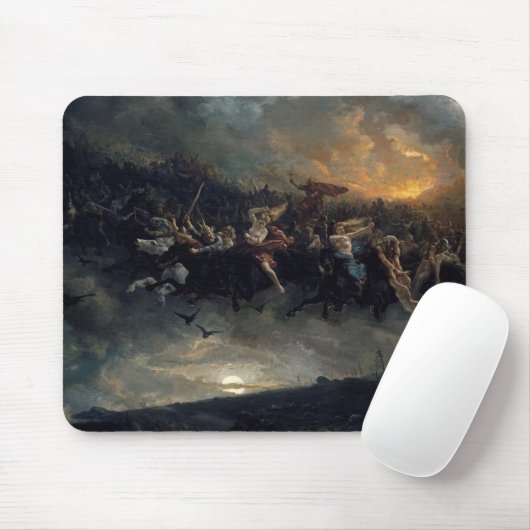 Die wilde Jagd auf Odin, 1872 von Peter Nicolai Ar Mousepad (Mit Mouse)
