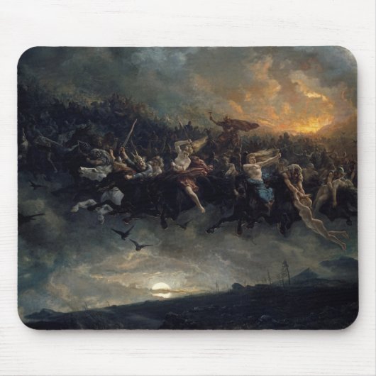 Die wilde Jagd auf Odin, 1872 von Peter Nicolai Ar Mousepad (Vorne)