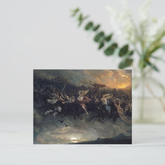 Die wilde Jagd auf Odin von Peter Nicolai Arbo 187 Postkarte (Stehend Vorderseite)