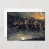 Die wilde Jagd auf Odin von Peter Nicolai Arbo 187 Postkarte (Vorne/Hinten)