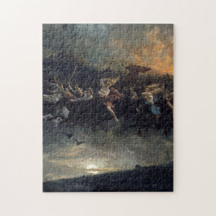 Die wilde Jagd auf Odin von Peter Nicolai Arbo 187 Puzzle