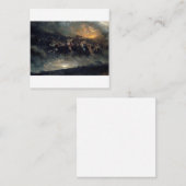 Die wilde Jagd auf Odin von Peter Nicolai Arbo 187 Quadratische Visitenkarte (Vorne/Hinten)