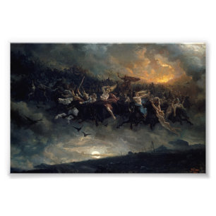 Die wilde Jagd auf Odin von Peter Nicolai Arbo Fotodruck