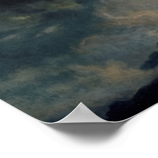 Die wilde Jagd auf Odin von Peter Nicolai Arbo Poster (Ecke)