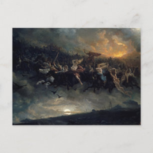 Die wilde Jagd auf Odin von Peter Nicolai Arbo Postkarte