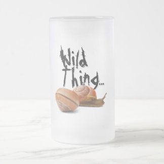 Die wilde Seite einer Schnecke Mattglas Bierglas